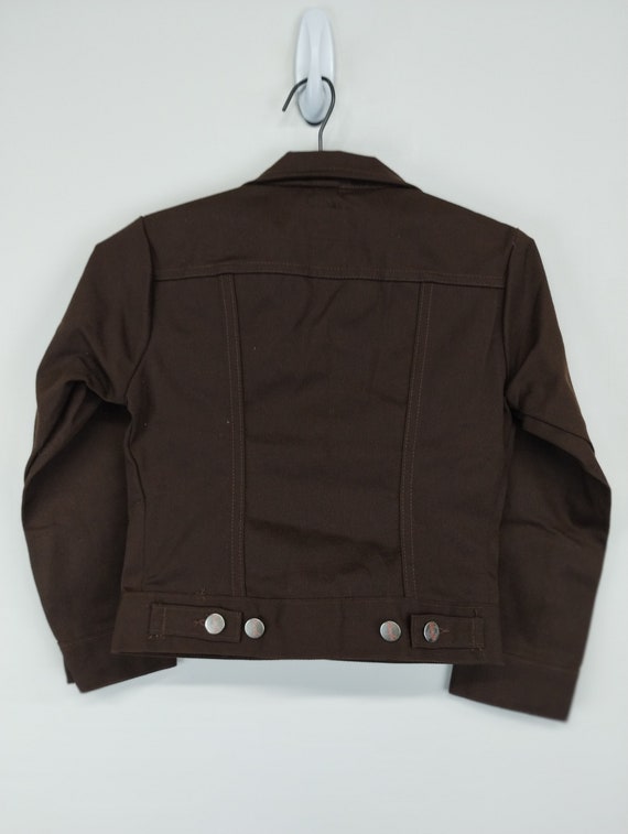 90s Children's Wrangler One Way Trucker Jacket Size 10 Brown