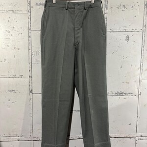 Vintage Military Wool chinos Pants with Creased Detailing Trousers Preppy chino