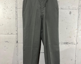 Vintage Military Wool chinos Pants with Creased Detailing Trousers Preppy chino