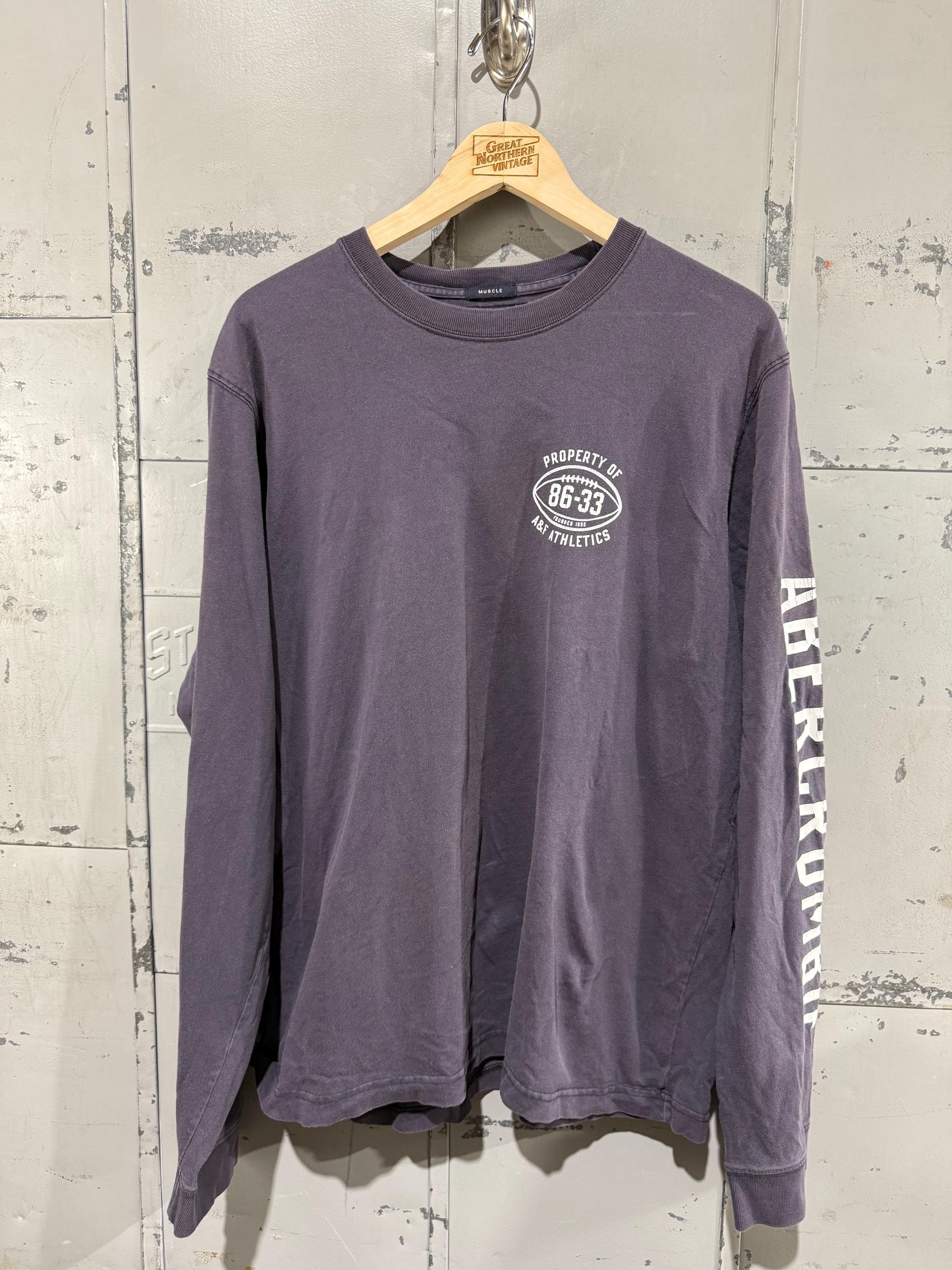 Vintage Y2K Abercrombie & Fitch Navy Football T-shirt Men's