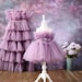 Purple Mother And Daughter Tulle Dress, Toddler Girl Gift, Princess Dress, Baby Shower Dress, Cinderella Dress, Mommy And Me Outfits 
