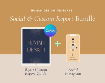 Modèle Canva Human Design IG Social + Guide personnalisé