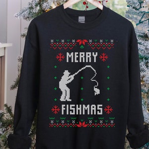 Bass fishing clearance ugly christmas sweater