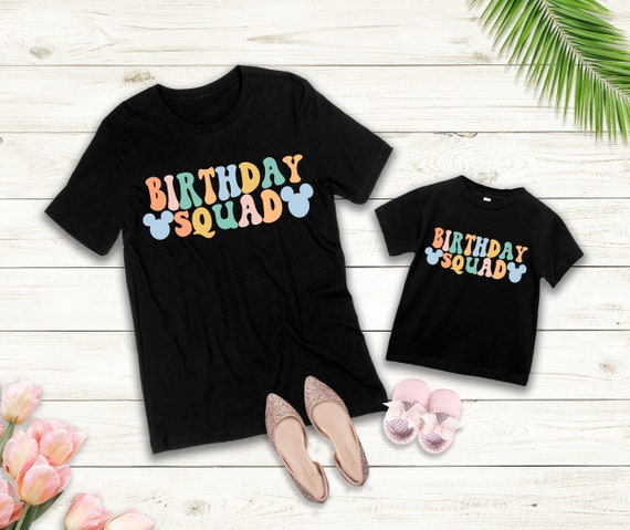 kids birthday squad shirts