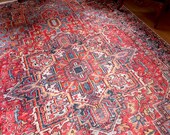 Rug 9x12, Turkish Oriental Rug 9x12, Turkish Area Rug 9x12, Rug for Living room 9x12, Heriz Rug 9x12, Turkish Rug 9x12, Turkish Oushak Rug