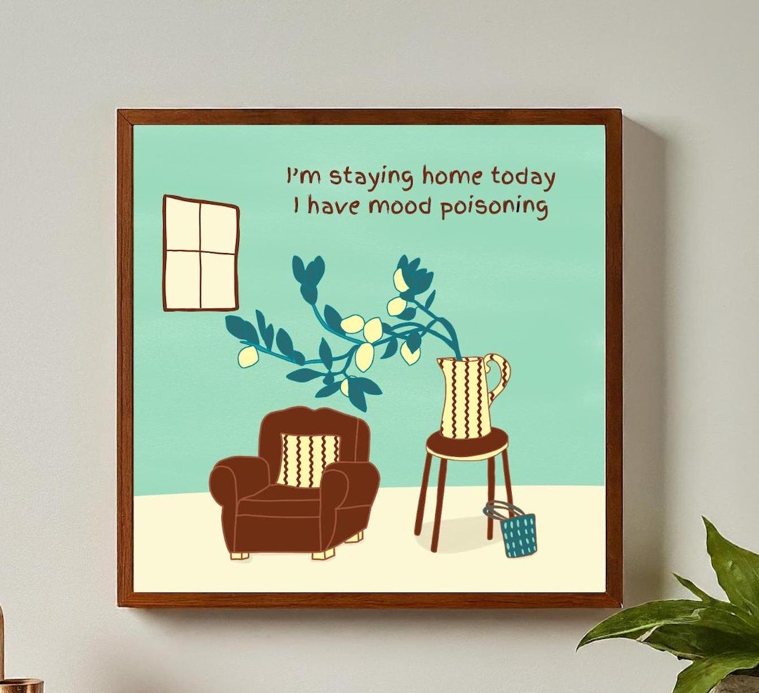 Humor Funny Living Room Wall Art | Trendy Decor Print | Housewarming