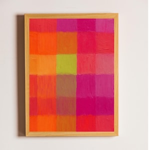 Abstrakter Kunstdruck Rosa Abstrakte Malerei für Wohnzimmer Kleine Leinwand Malerei Textur Kunstwerk Druck Trendige Wandkunst