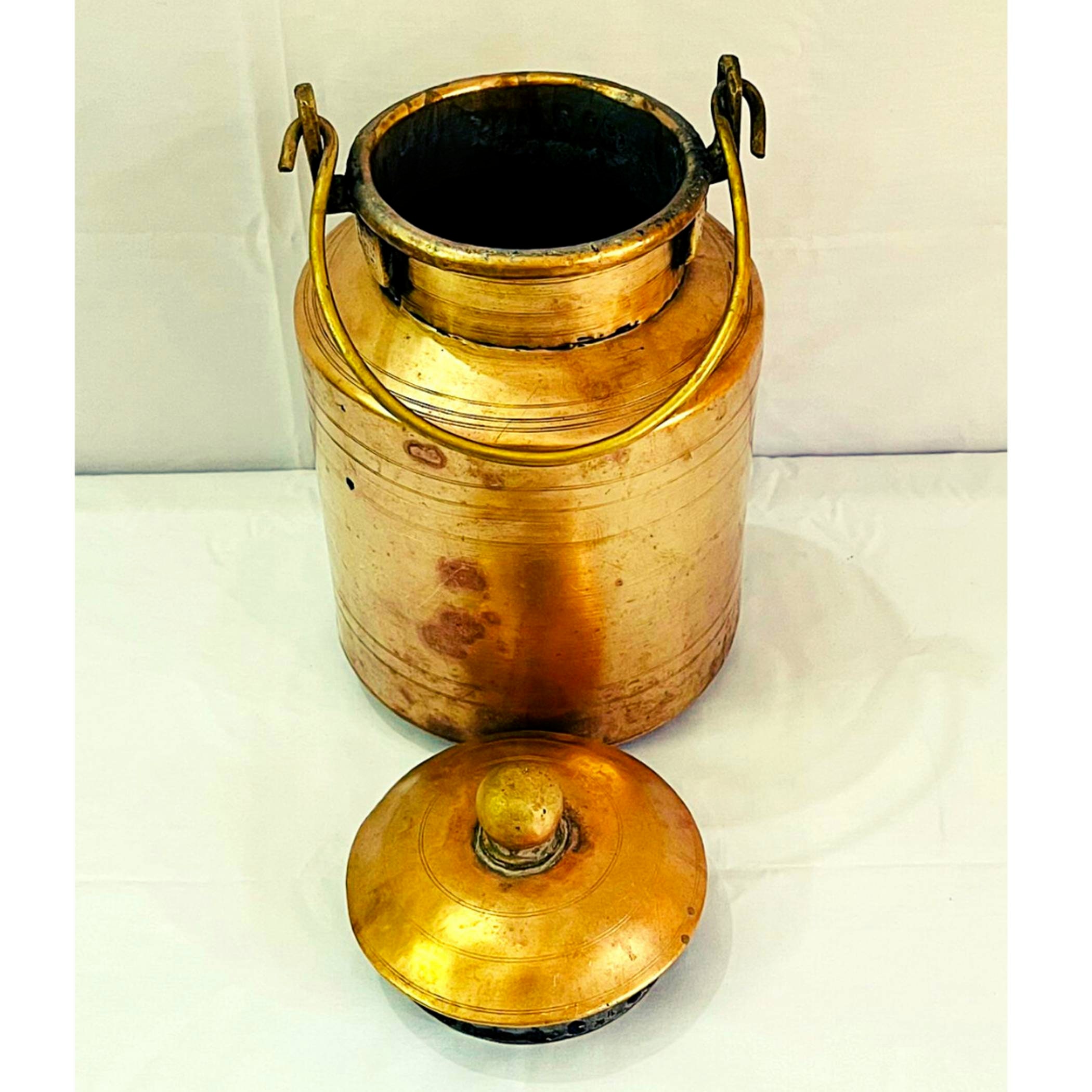Buy Old Brass Milk Bucket Rich Quality Big Size Kitchenware for Online