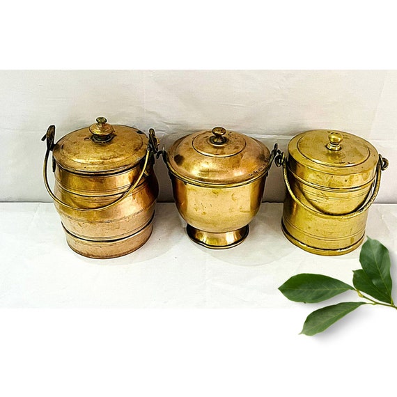 Old Brass Milk Bucket Set Rich Quality Kitchenware for Your Etsy