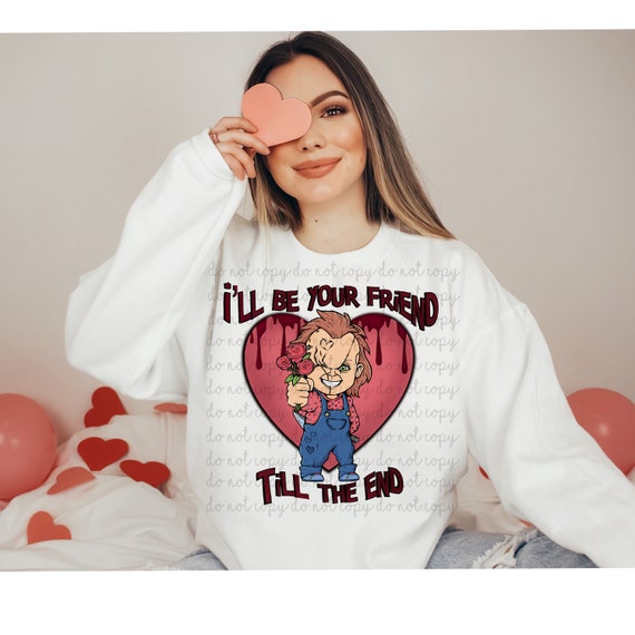 Be Mine Horror Chucky Valentines PNG Retro Classic Horror Love.