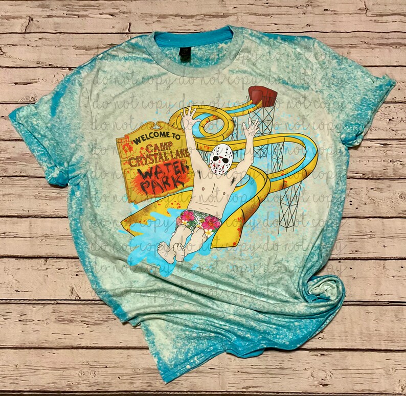 Horror Theme Park : Camp Crystal Lake Water Park Retro Horror Bleached