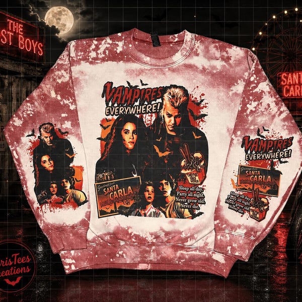 The Lost Boys Sweatshirt | Bleached Style | Santa Carla | Horror Sweatshirt | Vampire Everywhere | 80s Cult Classic