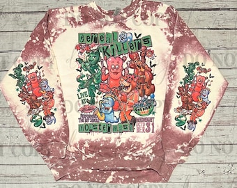 Cereal Killers Sweatshirt | Bleached Style | 90s Movies Retro Vintage Sweatshirt | Horror Sweatshirt
