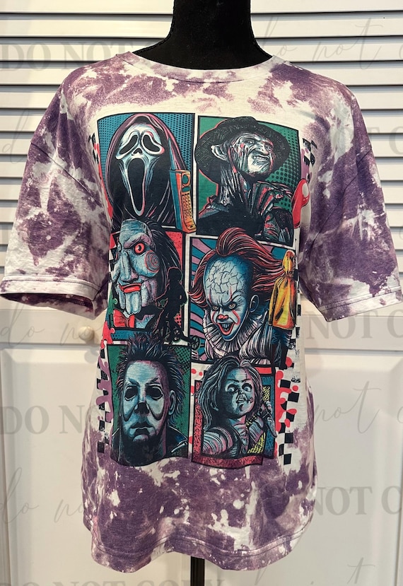 Retro Horror shirt | Bleached Style | Horror Throwback Shirt | Cult Classic Horror | Halloween |Freddy Krueger