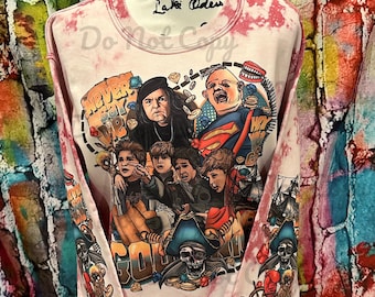Goonies Sweatshirt | Bleached Style | 80s Movies Crewneck Sweatshirt | Retro Throwback Sweatshirt