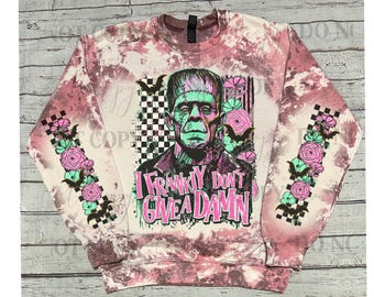 I Frankly Don’t Give a Damn Sweatshirt | Classic Horror Sweatshirt | Frankenstein