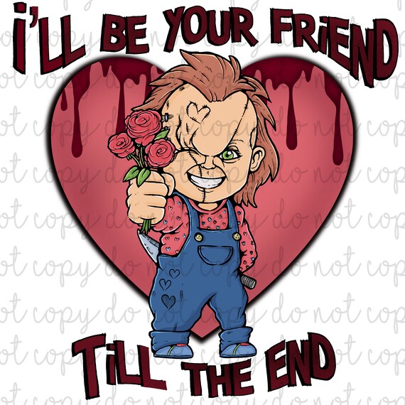 Be Mine Horror Chucky Valentines PNG Retro Classic Horror Love.