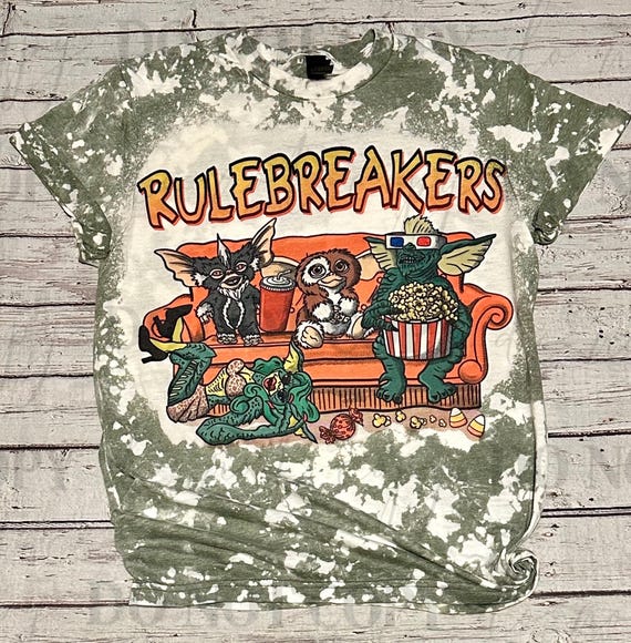 Rulebreakers | Gremlins T-shirt | Vintage Horror Bleached Style T 