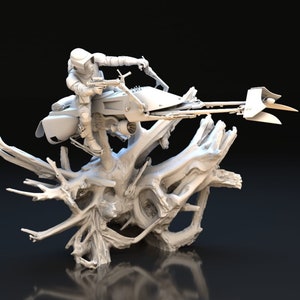 3D Print Files: Star Wars, Original ROTJ Scout and Speeder
