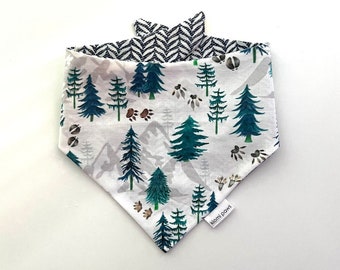 Adventure Dog Bandana, Wilderness Dog Bandana, Hiking Dog Bandana, Hiking with Dogs Explore with Dogs,  Snap On Dog Bandana, Over the Collar