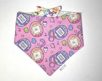 Kawaii Dog Bandana, Tamagotchi Dog Cat Bandana, Bubble Tea Dog Bandana, Boba Pet Bandana, Cute Dog Bandana, Snap On Bandana, Over the Collar