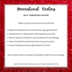 Generational Trauma - Multi Dimensional Energy Healing - Ancestral Release + Spiritual Alignment (Order Queue) bild 2