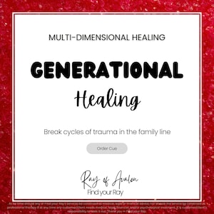 Generational Trauma - Multi Dimensional Energy Healing - Ancestral Release + Spiritual Alignment (Order Queue) bild 1