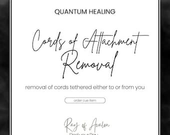 Quantum Cord der Befestigung Heilung: Energetische Freigabe (Bestell-Cue-Item)