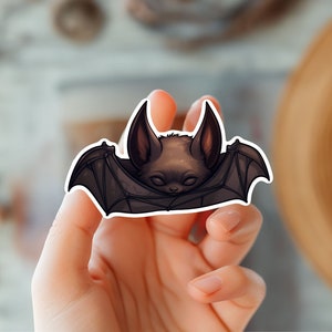 Schattige vleermuis slapen sticker-halloween sticker-dier sticker-trendy sticker-leesgezinde sticker-kindle sticker-natuur geïnspireerd sticker-