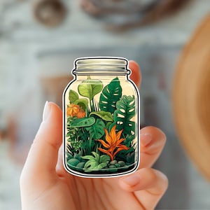Pflanze Einmachglas Aufkleber-Hauspflanze Aufkleber-Gärtner Aufkleber-Pflanze Mama und Pflanze Papa Aufkleber-Pflanze Liebhaber Geschenk-Pflanze Leben Glas Aufkleber