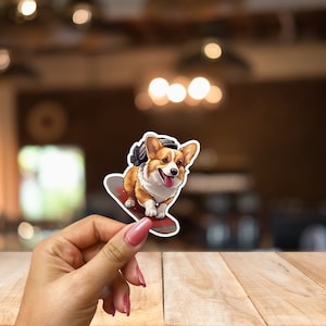 Corgis süsser Kawaii Aufkleber-Vinyl Aufkleber-Laptop Aufkleber-Wasser Flasche Aufkleber-Telefon Fall Aufkleber-Welpe Haustier Verlust Gedenkgeschenk-Hundeliebhaber