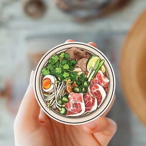 Pho minnaar sticker-schattige Vietnamese noedelsoep sticker-foodie cadeau-ramen en noedel sticker-Aziatische keuken sticker-Vietnamese keuken sticker