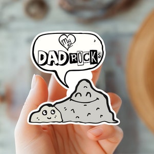 Mi papá rocks pegatina-regalo de papá-paternidad-estilo de papá-apreciación del padre-papá genial-hombre de familia-crianza-vida de papá-regalo del día del padre-amor de papá
