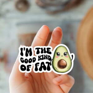 Adorable Avocado Kawaii Sticker-Cute fruit decal-Avocado Lover Gift-Plant Lover-Summer Sticker-Humor Sticker-Kindle Sticker-Avocado Art