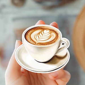 Adesivo Coffee Latte Art-Appassionati di caffeina-Adesivo Coffee Obsession-Vita da barista-Adesivo Coffee Time-Vibrazioni da caffè-Discussioni sul caffè-Adesivo Espresso