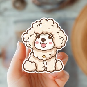Cute Poodle Puppy Kawaii Sticker-Poodle Dog Mom Decal- Animal Sticker-Puppy Pet Loss Memorial Gift-Dog Lover Gift-Pet Enthusiast-Pet Sticker