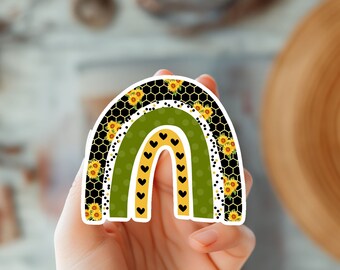 Colorful Rainbow Sunflower Sticker-Floral Decal-Botanical Sticker-Sunflower Art Sticker-Nature Art Sticker-Sunflower Lover Gift-Rainbow Art
