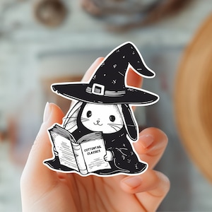 Süßes Kaninchen lesen Kawaii Aufkleber-Tier Aufkleber-Trendy Aufkleber-Bookish Aufkleber-Kindle Aufkleber-Osterhase Aufkleber-Kindle Aufkleber