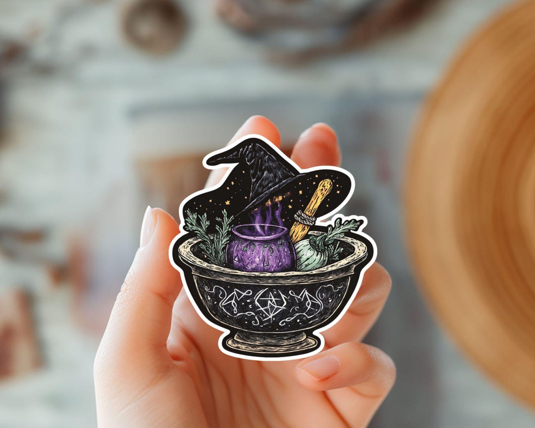 Witch Hat Potion Ritual Sticker Magical Witchcraft Decal Witch Life ...