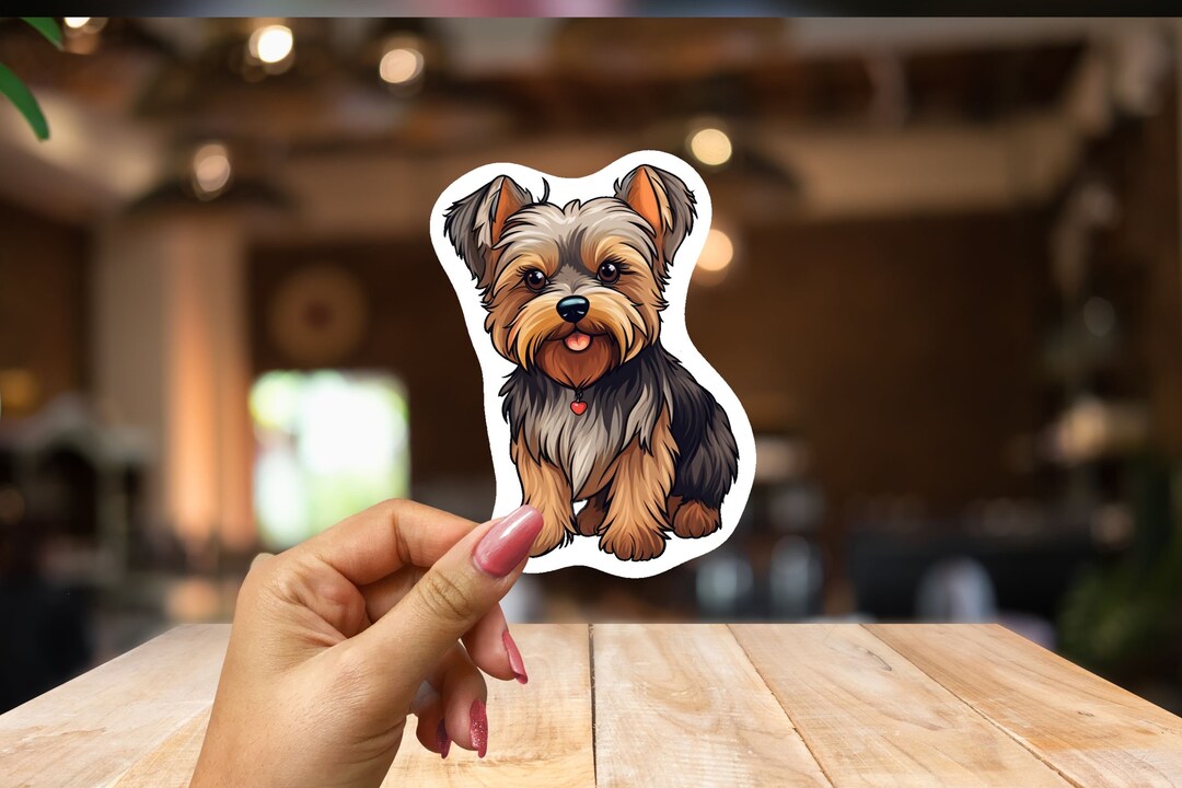 Yorkie Cute Dog Sticker-vinyl Sticker-laptop Sticker-water Bottle
