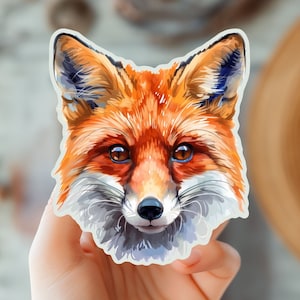 Entzückende süße Fuchs Aufkleber-niedliche Vinyl-Abziehbild für Natur-Enthusiasten-Tier Aufkleber-Tierwelt & Natur inspiriert-Fuchs Liebhaber Geschenkidee-Wald Thema