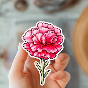 Geburtsmonat Blumen Aquarell Vinyl Sticker-Blumen Sticker Geschenk-Cottagecore Blumen-Kindle Sticker-Geburtsmonat Ideen-Blumendruck