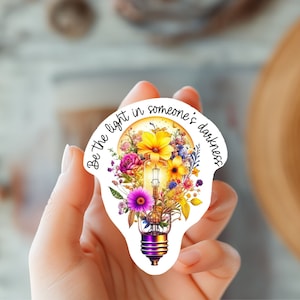Be The Light Inspiration And Motivational Sticker-Christian Sticker-Bible Verse Sticker-Bible Journalling Sticker-Faith Sticker-Self Care