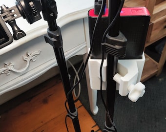 Power Bank & Accessory Pole Caddy | fits Tripods, Monopods, Light Stands, Rails (1/4–1.1")