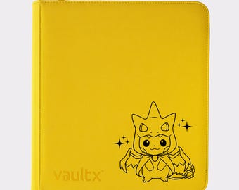 Pokemon Poncho Pikachu Charizard TCG Binder – Personalised Design! Pokemon Vault X Zip Binders. 4, 9, or 12 Pockets