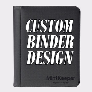 Pokemon Top loader TCG Binder – Personalised Design! Pokemon MintKeeper Zip Binders. 4 or 9 Pockets