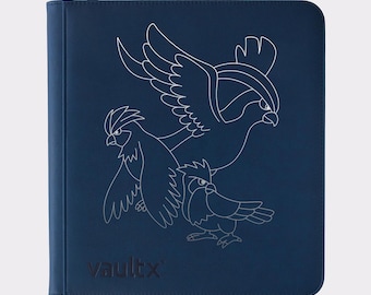 Pokemon Pidgey, Pidgeotto & Pidgeot TCG Binder – Personalised Design! Pokemon Vault X Zip Binders. 4, 9, or 12 Pockets