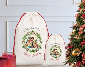 Personalised Toy Story Sack, Christmas Sack / Stocking, Santa Sack, Easter Sack, Toy Sack, Buzz, Woody, Jessie, Christmas Eve, Lightyear