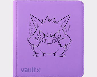 Pokemon Gengar TCG Binder – Personalised Design! Pokemon Vault X Zip Binders. 4, 9, or 12 Pockets