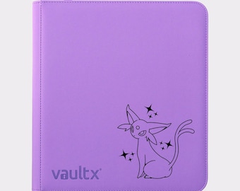 Pokemon Espeon TCG Binder – Personalised Design! Pokemon Vault X Zip Binders. 4, 9, or 12 Pockets
